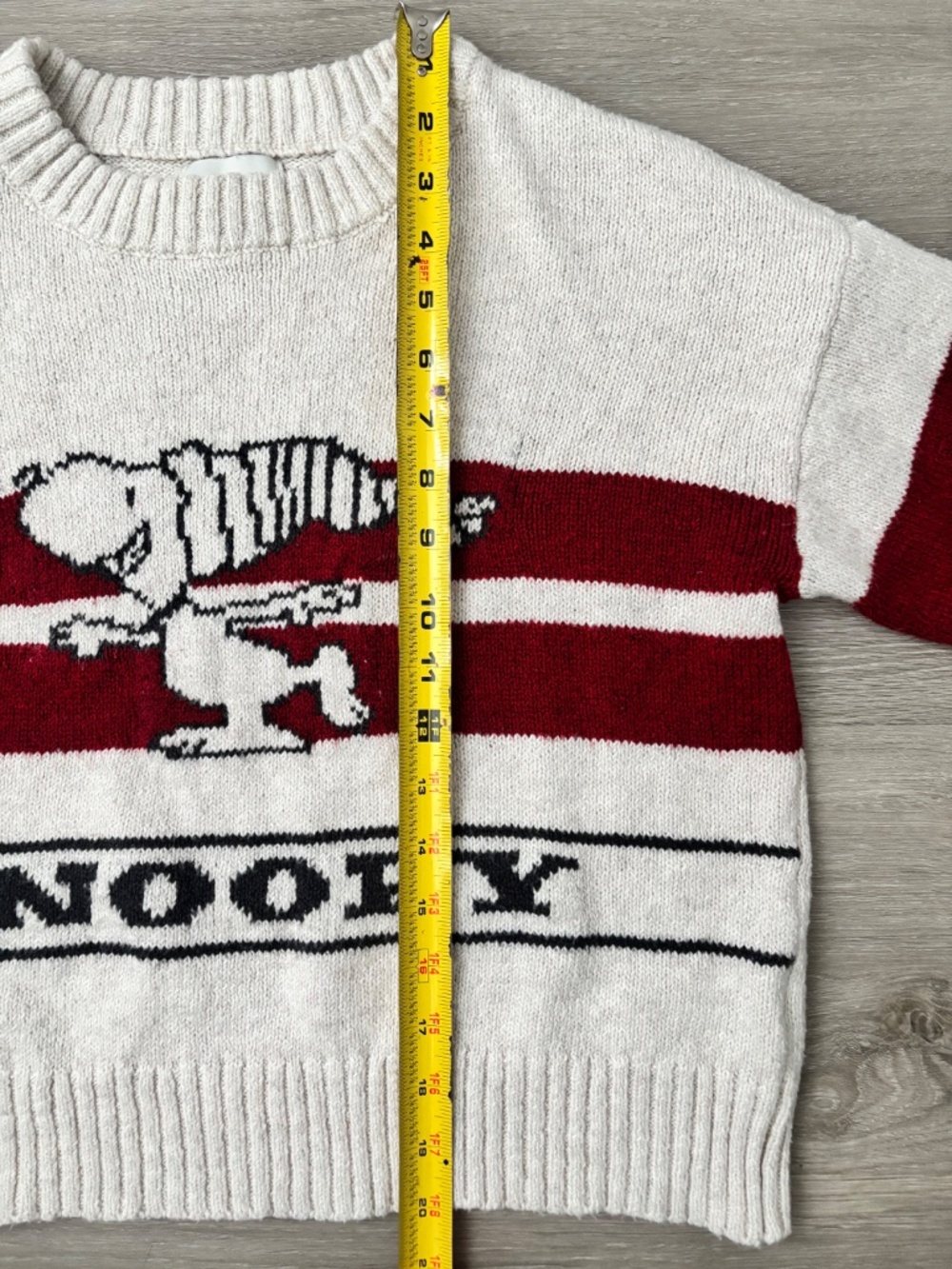 American Eagle X Womens Snoopy Peanuts Striped Knit Sweater Graphic Pullover XS - Picture 6 of 8
